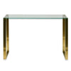 Rutti Glass Console Table - Brushed Gold Base - Notbrand