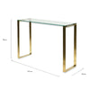 Rutti Glass Console Table - Brushed Gold Base - Notbrand