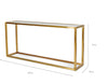 Ghurzo Steel Base Glass Console Table - Tempered Glass - Notbrand