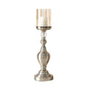 Glass and Iron Candle Holder - 43.3cm - Notbrand