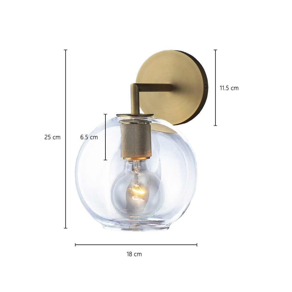 Edith Replica Glass Shade Wall Light - Single - Notbrand