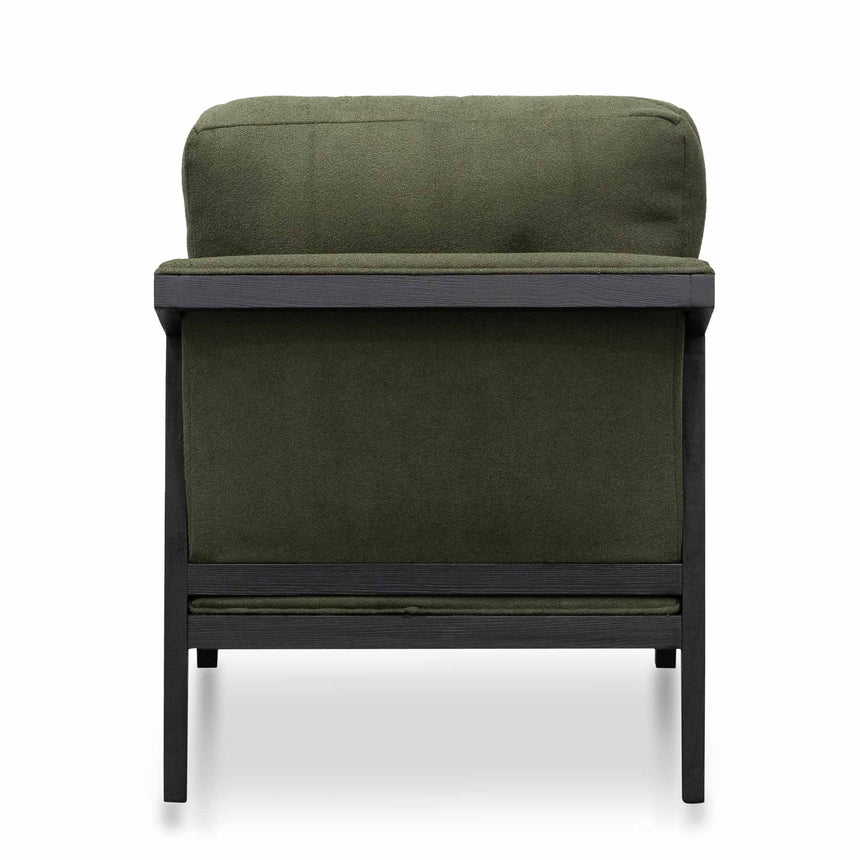 Green Fabric Lounge Chair - Black Frame - Notbrand