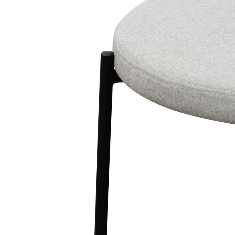 Set of 2 Dickson Grey Fabric Natural Rattan Dining Chair - Notbrand