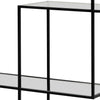 Purpurea Grey Glass Small Shelving Unit - Black Frame - Notbrand