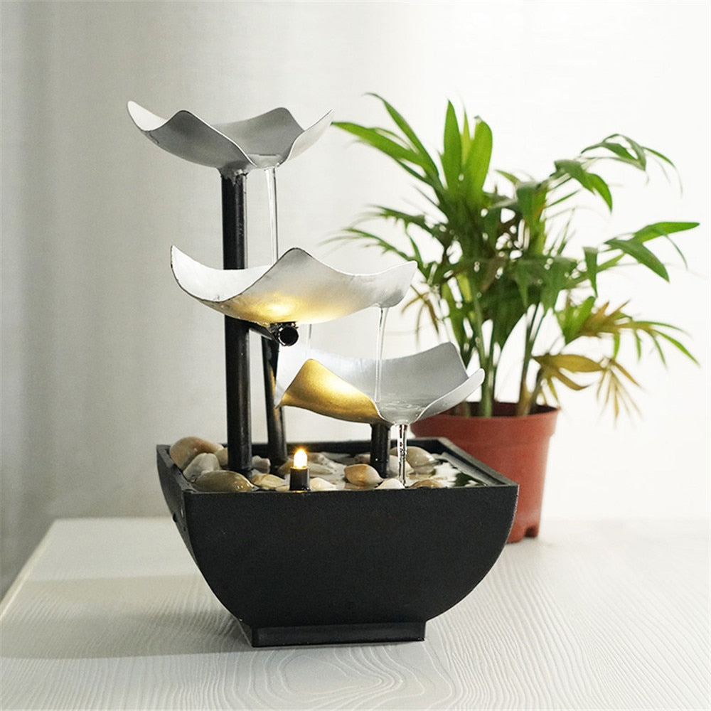 3 Layered Table Fountain With Power Switch - Notbrand