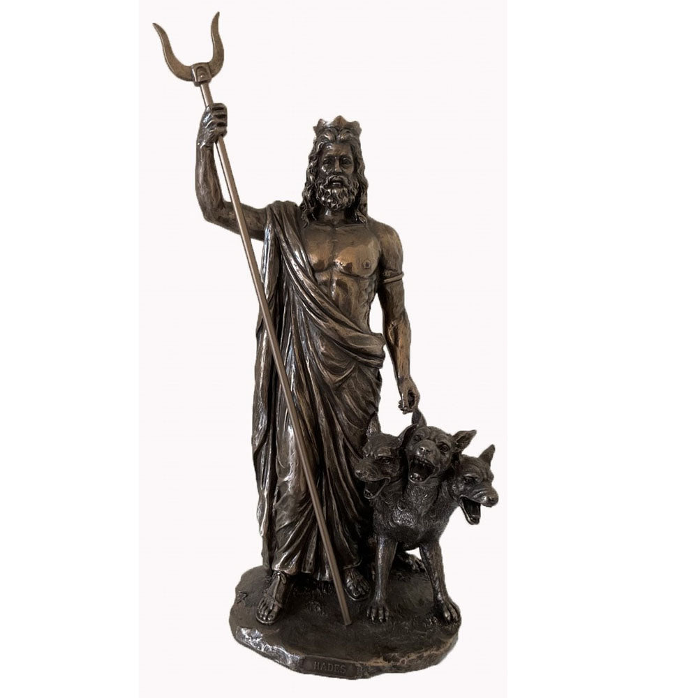 Hades Greek God Of Dead King Of Underworld Bronze Figurine - Large - Notbrand