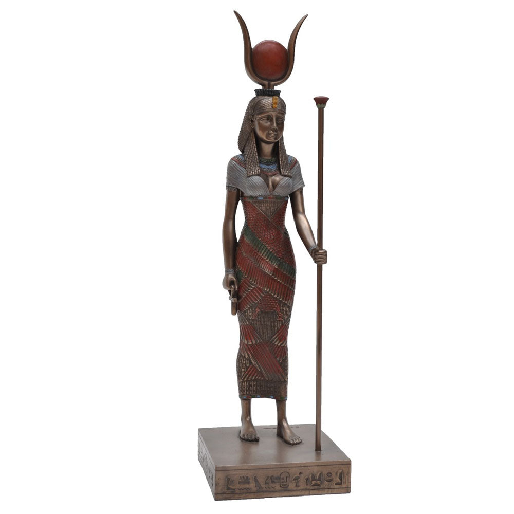Hathor Egyptian Goddess Bronze Figurine - Large - Notbrand