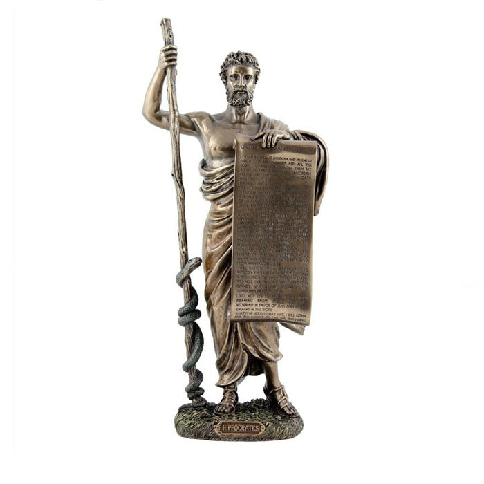 Hippocrates Of KOS Holding Hippocratic Oath Greek Bronze Figurine - Notbrand