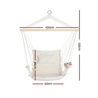 Santo Hammock Swing Chair - Cream - Notbrand