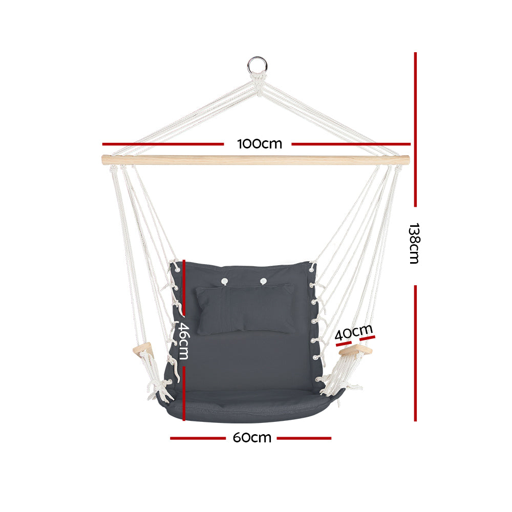 Santo Hammock Swing Chair - Grey - Notbrand