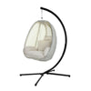Ret Hammock Hanging Pod Swing Chair with Stand - Cream - Notbrand