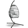 Gardeon Outdoor Furniture Egg Hammock Hanging Swing Chair Stand Pod Wicker Grey - Notbrand