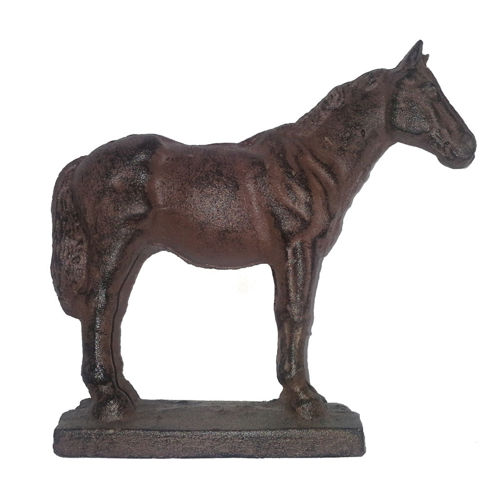 Garden Decor Cast Iron Horse Figurine - Antique Rust - Notbrand