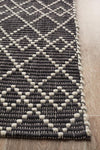 Deepa Stunning Wool Rug Black White - Notbrand