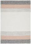 Esha Textured Woven Rug White Peach - Notbrand