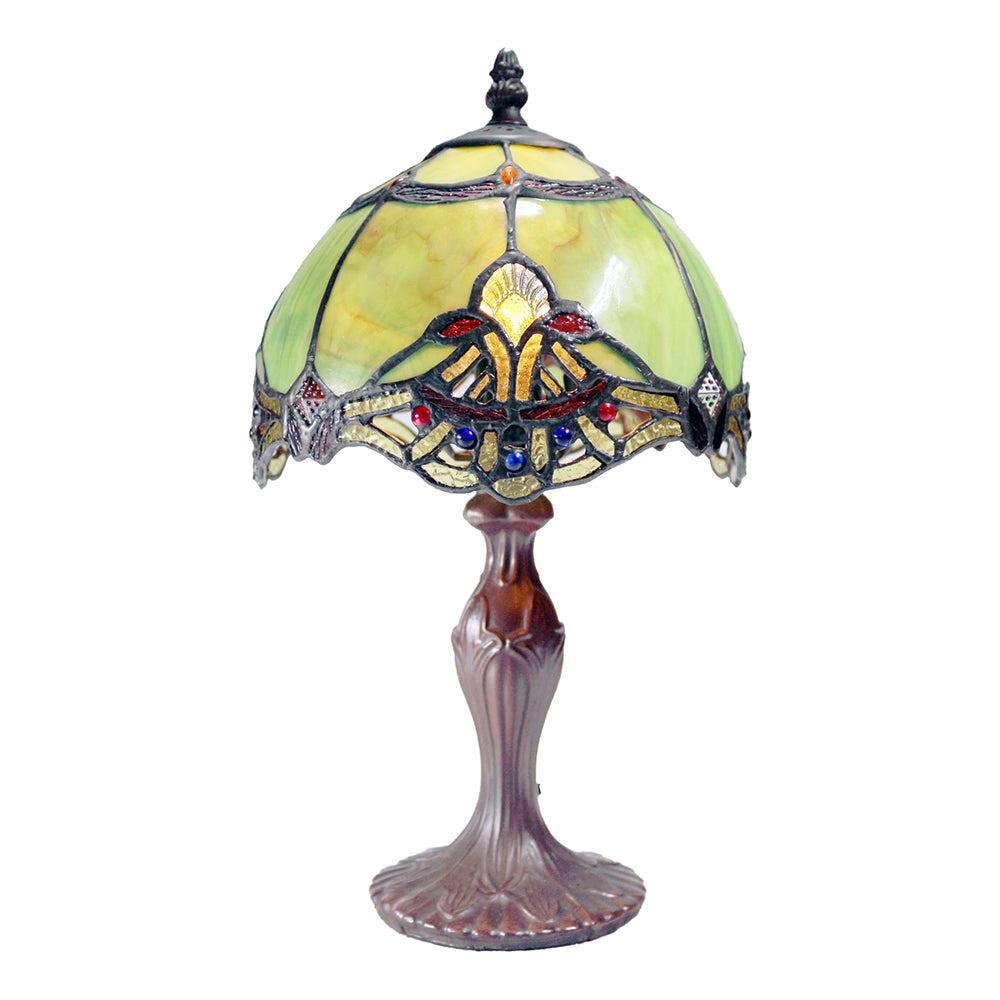 Halisca Tiffany Style Table Lamp In Jade - Small - Notbrand
