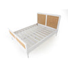 Percy Timber and Cane Bed in White – King Single - Notbrand