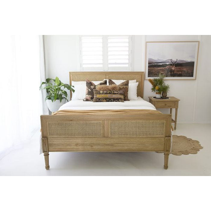 Percy Timber and Cane Bed – Weathered Oak - Notbrand(4)