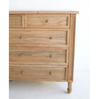 Percy Timber Dresser with 9 Drawer - Weathered Oak - Notbrand