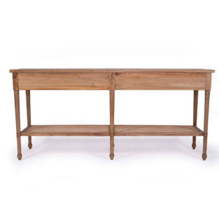 Percy Wide Console Table in Weathered Oak - 185cm - Notbrand