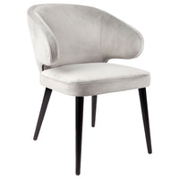 Harlow Velvet Dining Chair - Grey - Notbrand