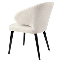 Harlow Black Dining Chair - Natural Linen NotBrand