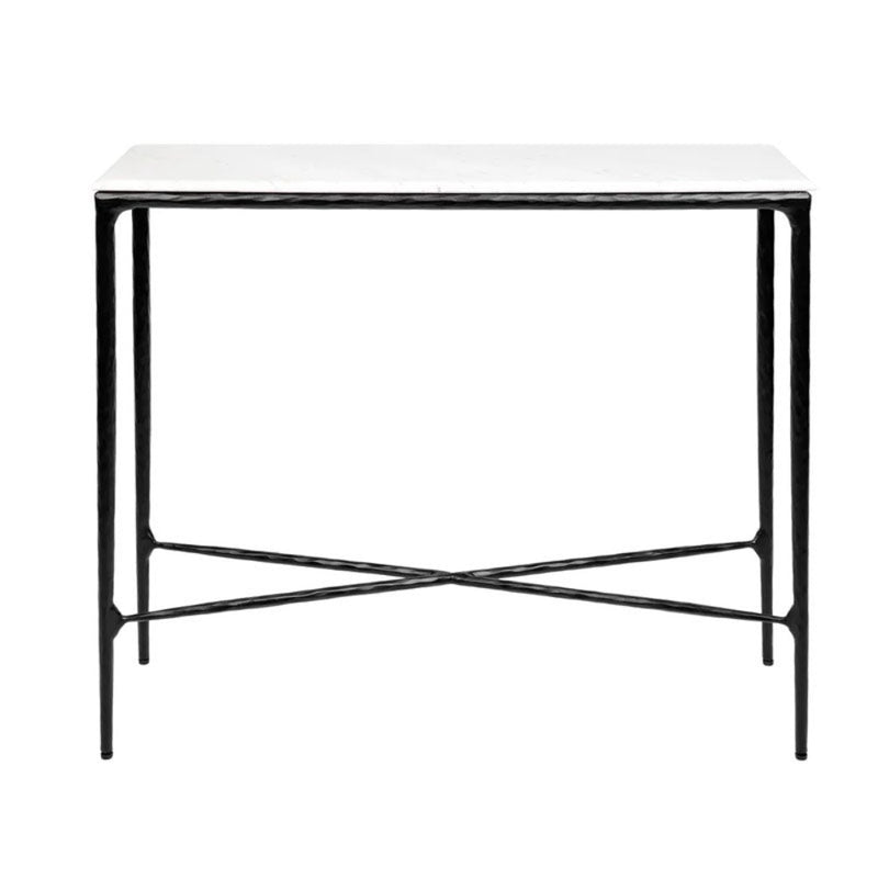 Heston Marble Console Table - Small Black - Notbrand