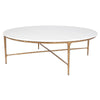 Hesston Solid Marble Coffee Table - Brass - Notbrand