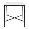 Heston Square Iron and Marble Side Table - Black - Notbrand
