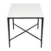 Heston Square Iron and Marble Side Table - Black - Notbrand