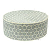 Ava Honeycomb Design Bone Inlay Round Coffee Table Grey - Notbrand