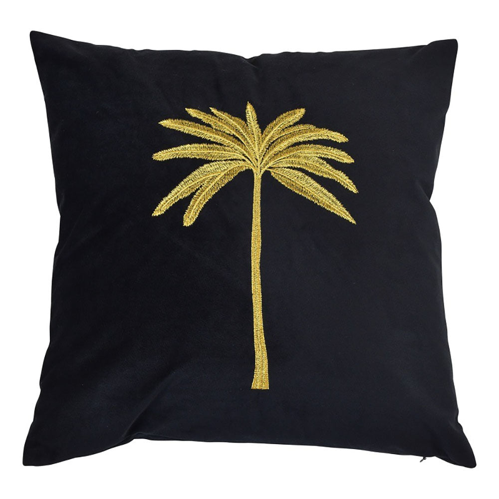 Ibiza Velvet Leaf Cushion - Gold - Notbrand