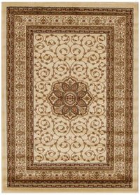 Istanbul Collection Medallion Classic Pattern Ivory Rug - Notbrand