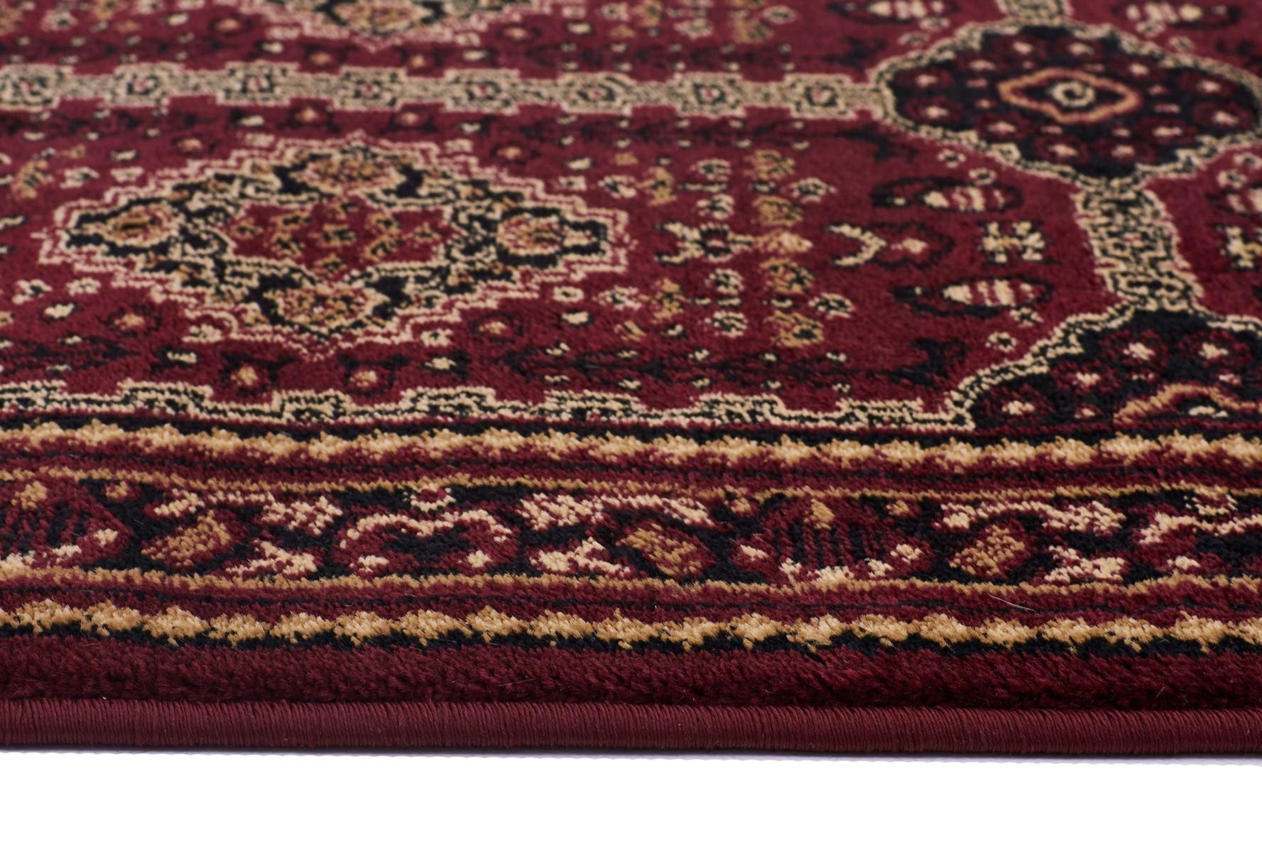 Istanbul Collection Traditional Afghan Design Burgundy Red Rug - Notbrand