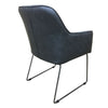 Set of 2 Charcoal PU Fabric Ideal Armchair - Notbrand