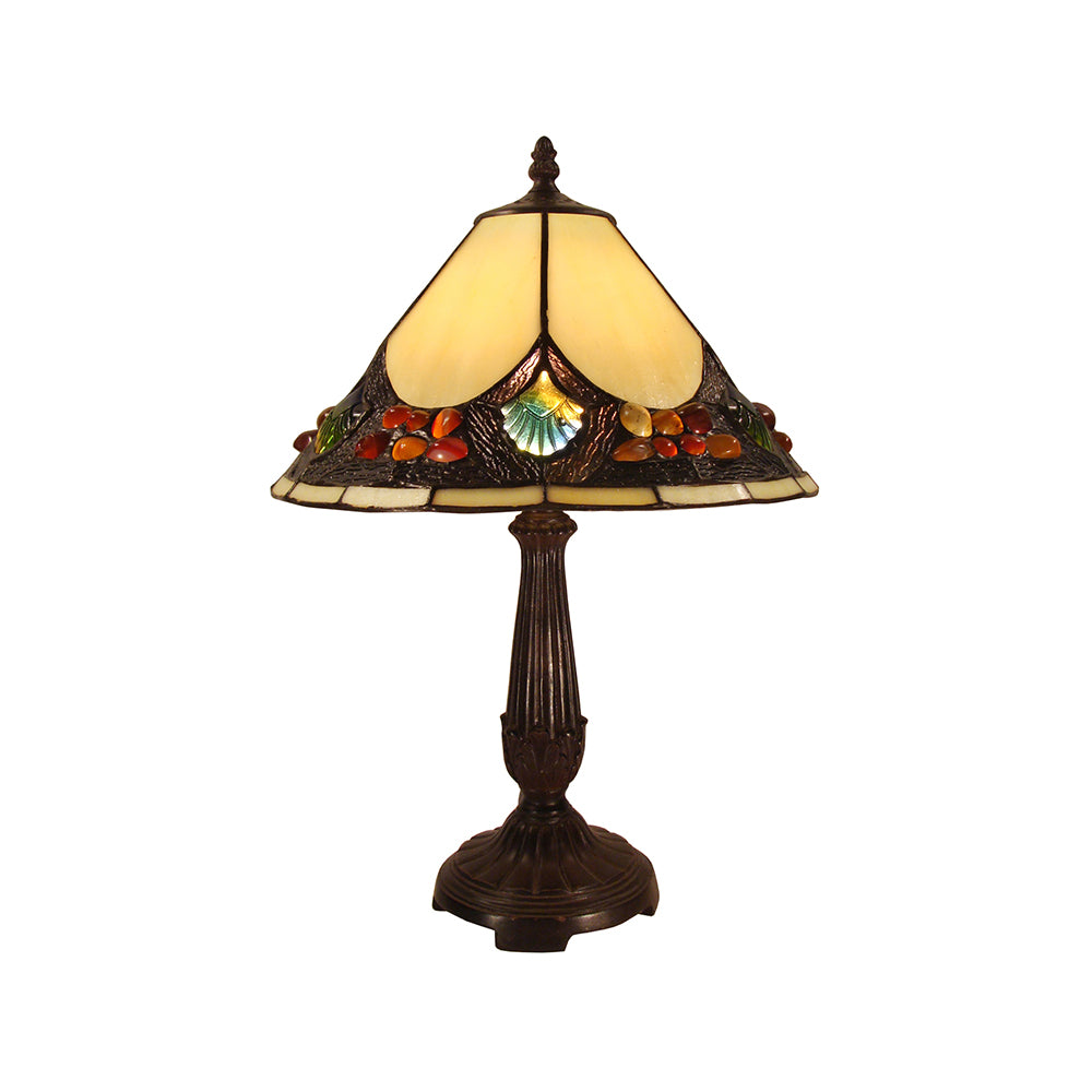 Janny Tiffany Style Table Lamp In Beige - Notbrand