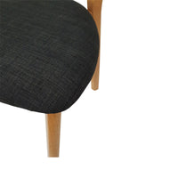Set of 2 Jellybean Solid Timber Chairs - Charcoal - Notbrand