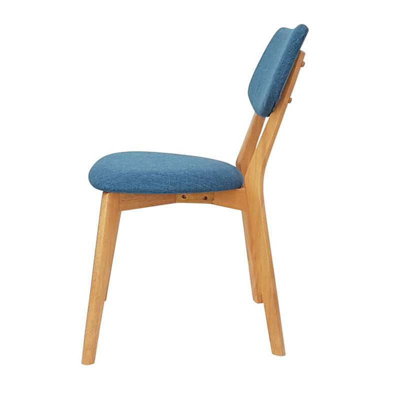 Set of 2 Jellybean Solid Timber Chairs - Teal - Notbrand
