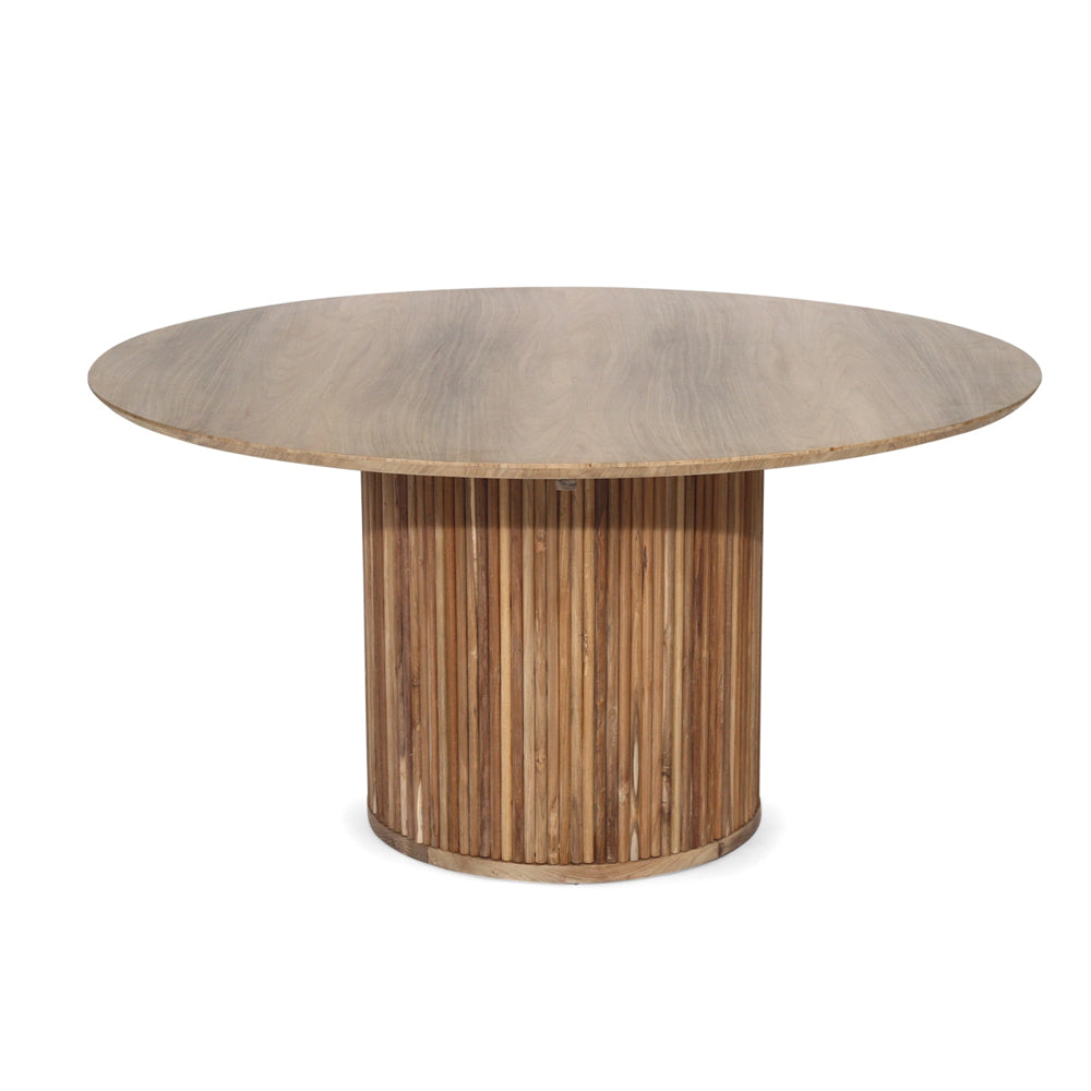 Jifen Round Wooden Dining Table in Natural - 1.5m - Notbrand