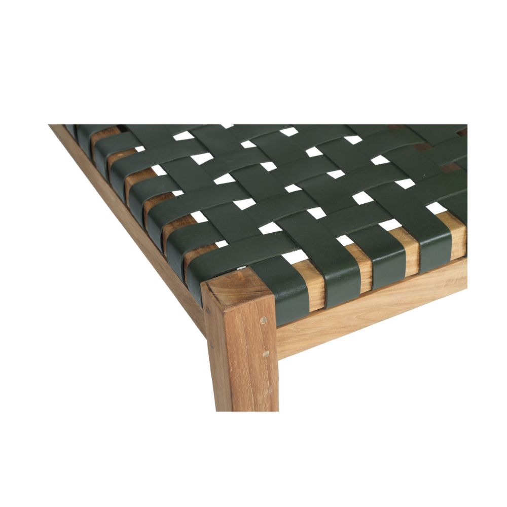 Jubilee Leather Strap Bench / Bed End - Olive - NotBrand