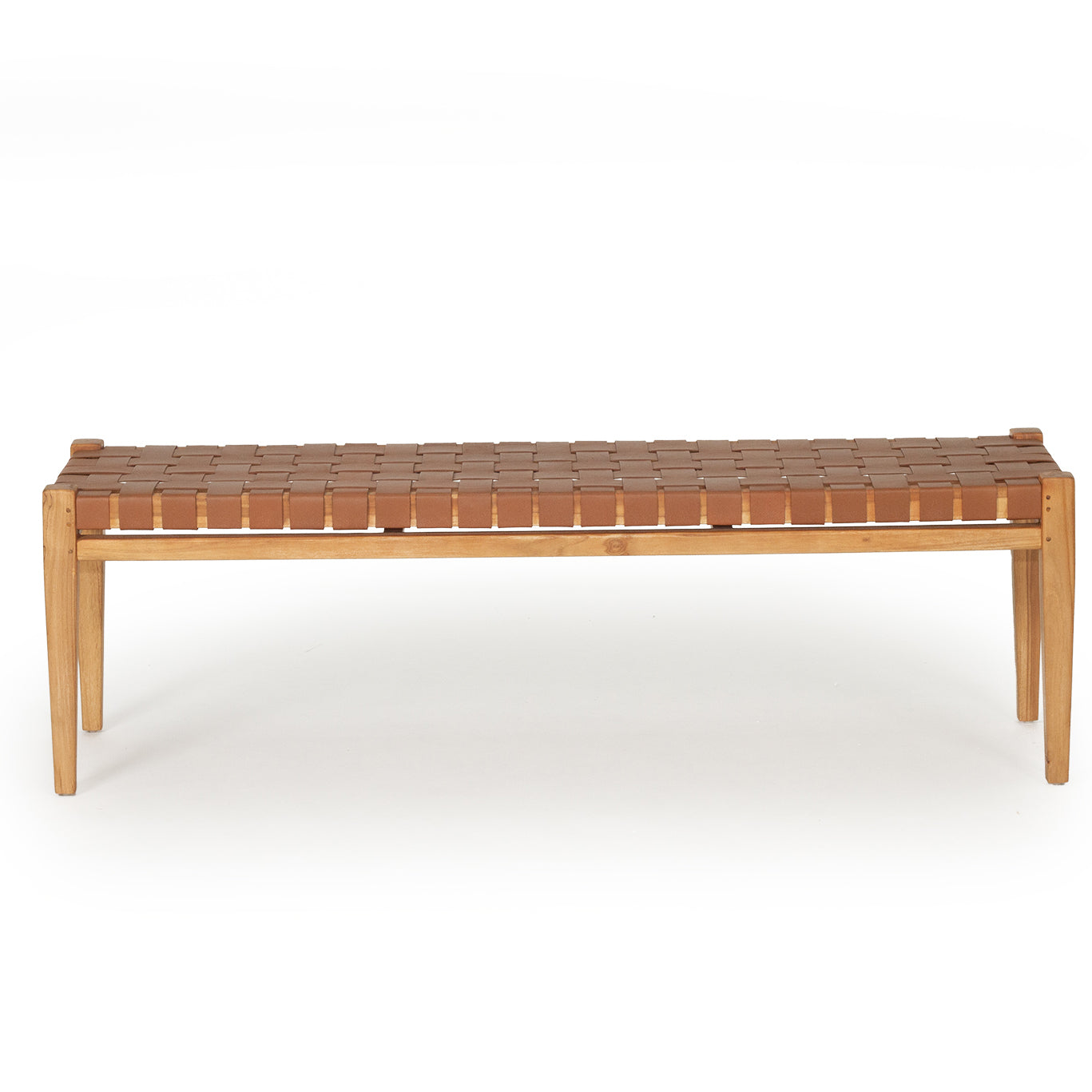 Jubilee Leather Strap Bench / Bed End - Tan - Notbrand