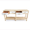 Justus Rattan Console Table - Four Drawer - Notbrand