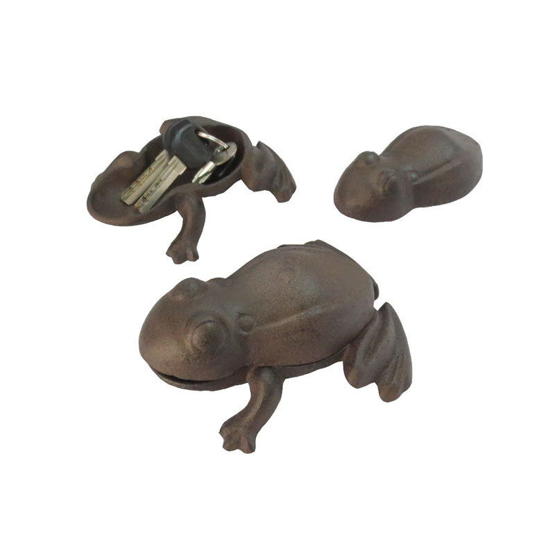Frog Cast Iron Key Hider - Antique Rust - Notbrand