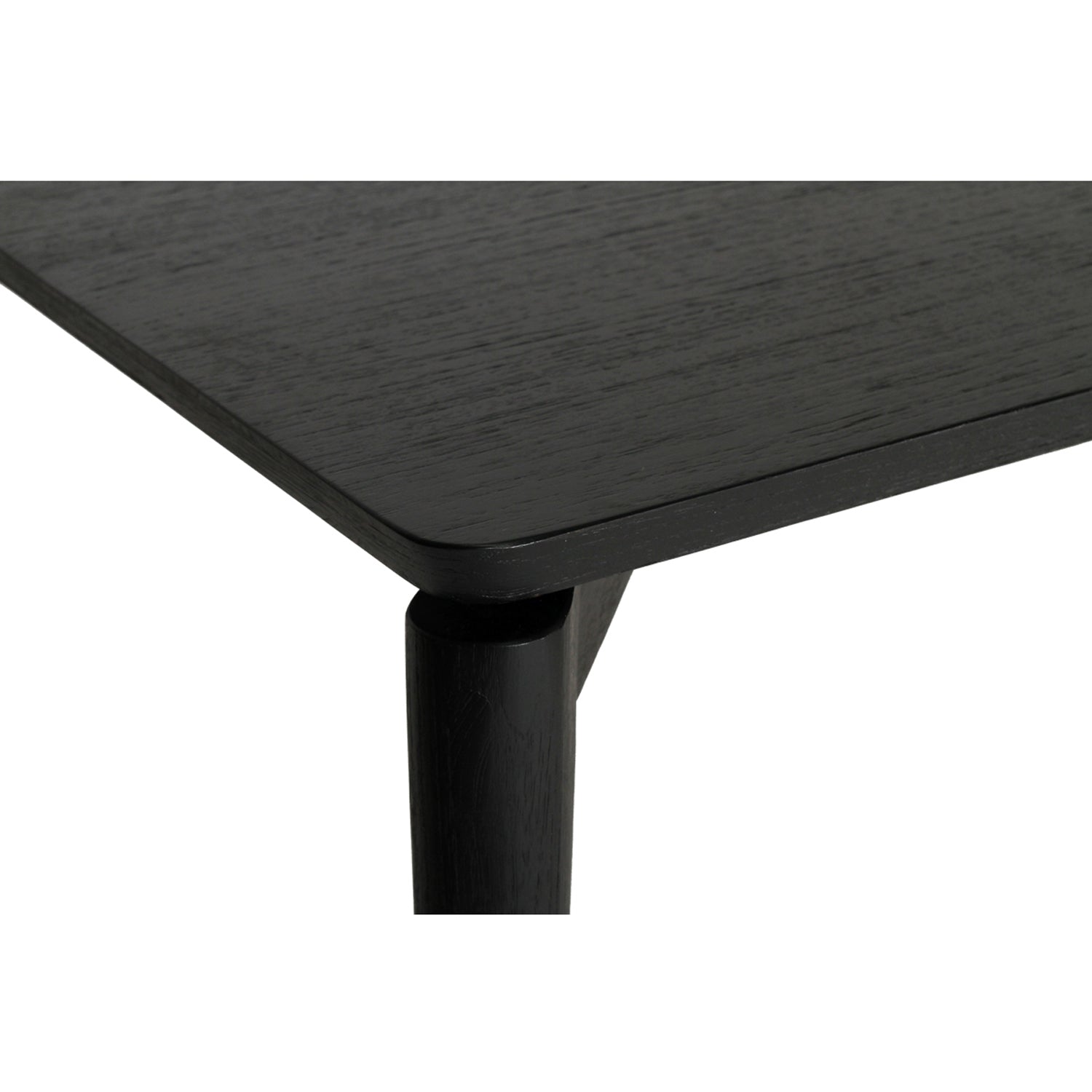 Keza Teak Wood Dining Table in Black – 1.5m - Notbrand