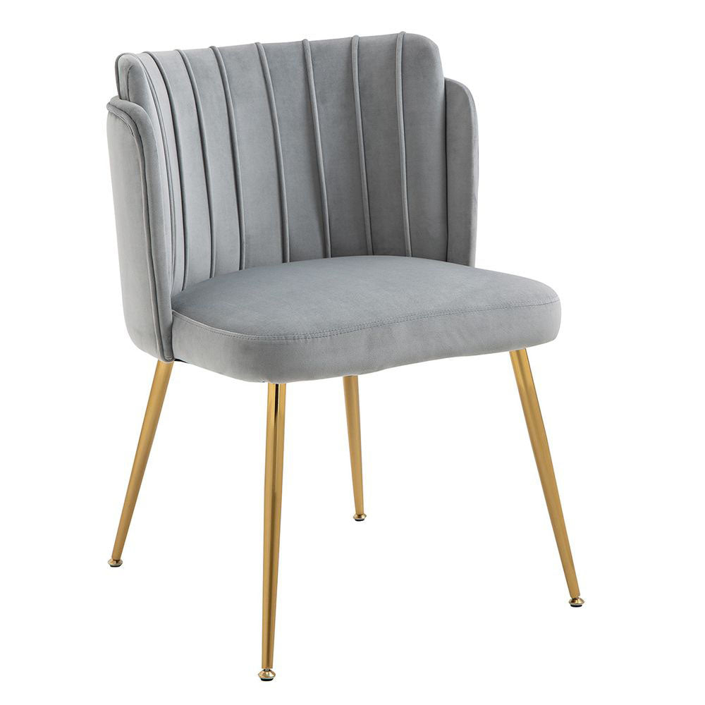 Kiama Velvet Dining Chair - Glacier Grey - Notbrand