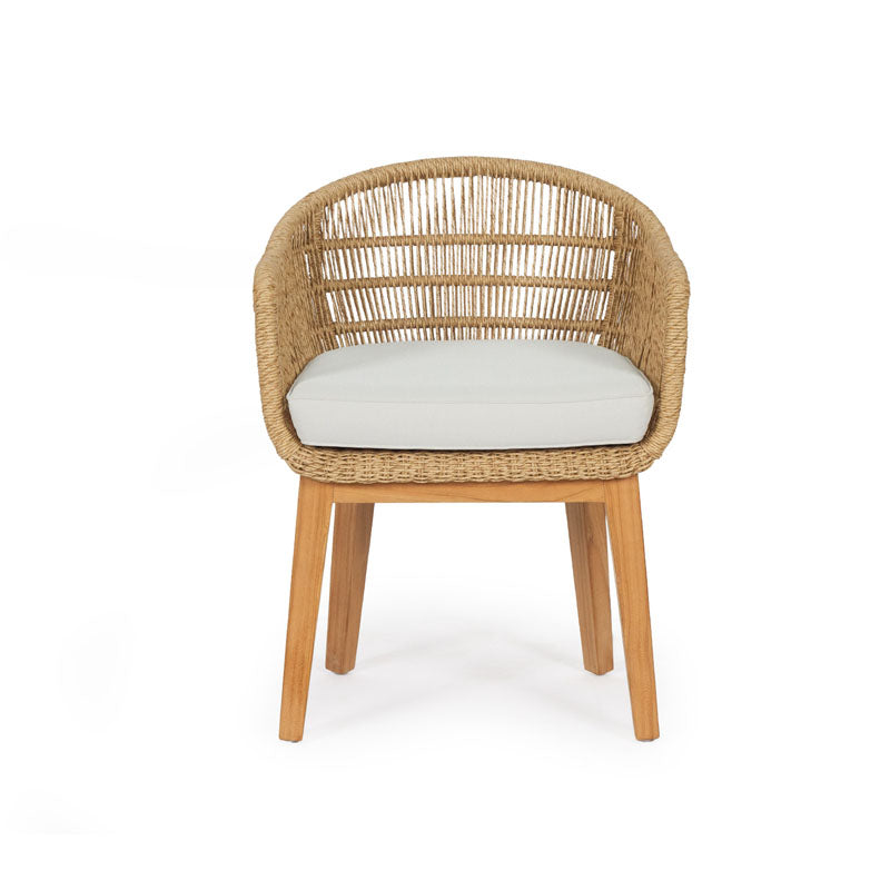 Keira Teak Wood Arm Chair – Natural - Notbrand