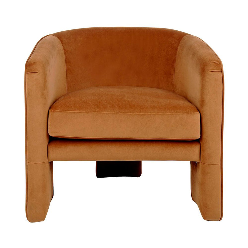 Kylie Caramel Velvet Occasional Chair - Notbrand