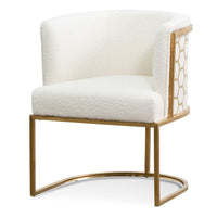 Berta Lounge Chair - Ivory White Boucle - Notbrand