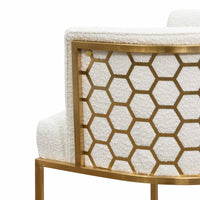 Berta Lounge Chair - Ivory White Boucle - Notbrand