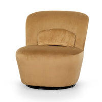 Sinko Swivel Lounge Chair - Mustard - Notbrand